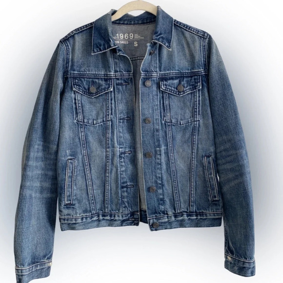 GAP 100% Cotton Jean Denim Jacket Medium Wash  Size S - Picture 1 of 11
